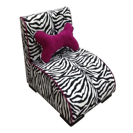 ORE FURNITURE 2275 in Zebra Lounge Upholstered Pet Furniture HB4297